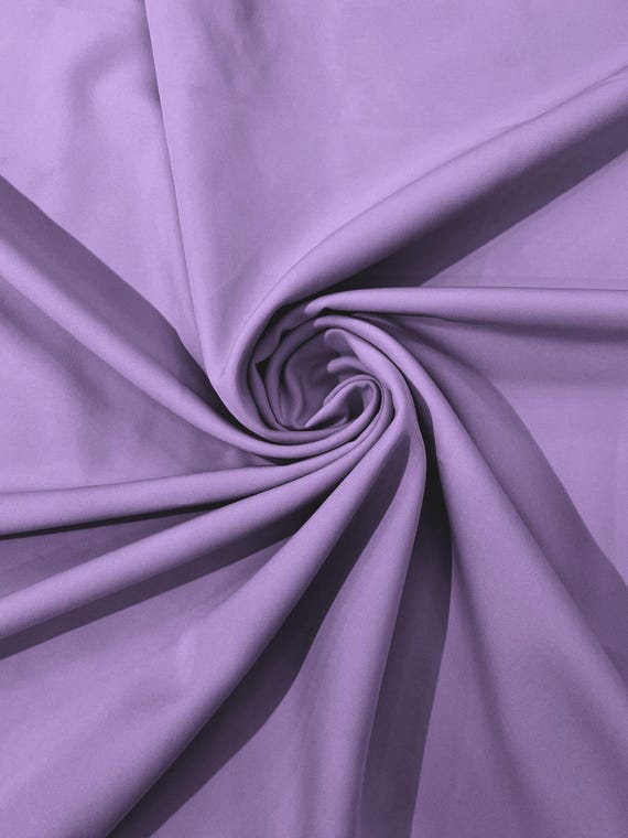 Lilac Dull 4 Way Stretch Crepe Fabric/Medium Crepe-Bridal Fabric/Apparel Fabric/Polyester Crepe-Spandex