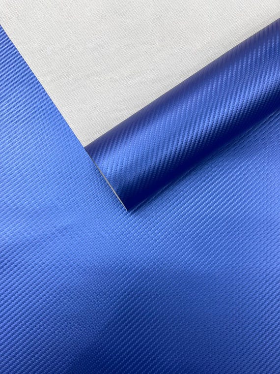 Royal Blue Carbon Fiber Marine Vinyl Upholstery Fabric/Crafting Apparel Vinyl Fabric 54" Wide