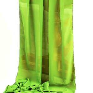Lime Chiffon Table Runner Extra Long, Wedding Runners, Holiday Table Runners, Long Table Runners.
