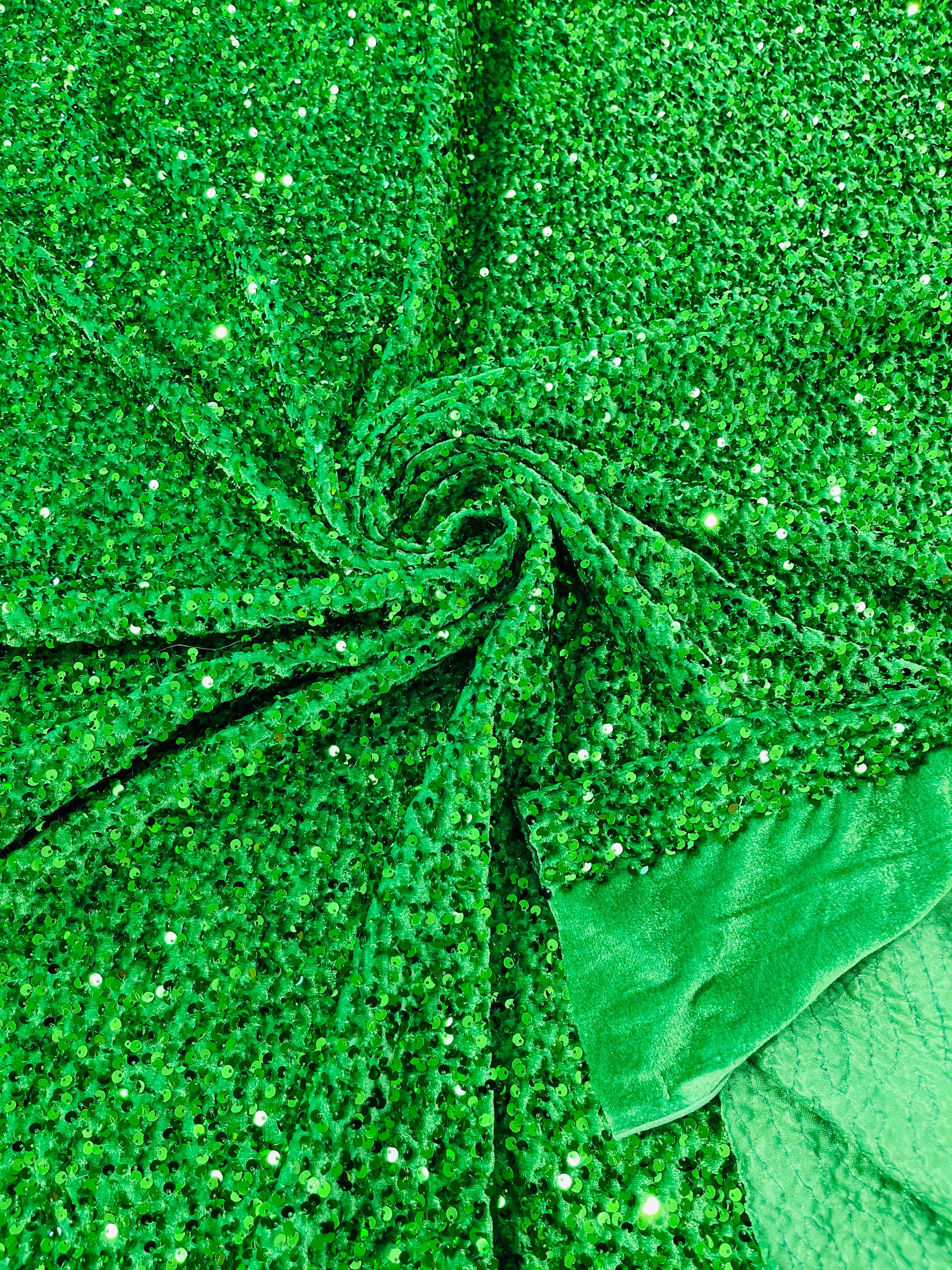 Metallic Sequins or Beads: Kelly Green