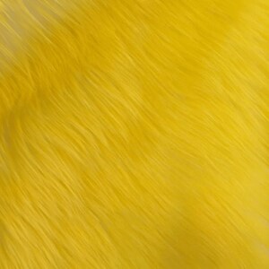 Cotton Candy Design Shaggy Faux Fun Fur- 2 Tone Super Soft Faux Fur- Sold By Yard. Yellow Ivory