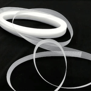 1 Inch White Crinoline Horsehair Braid Trim-Wedding-Crafts-Decorations-Bridal-Prom-Nightgown-Apparel-Fashion-Dresses. 10 Yards