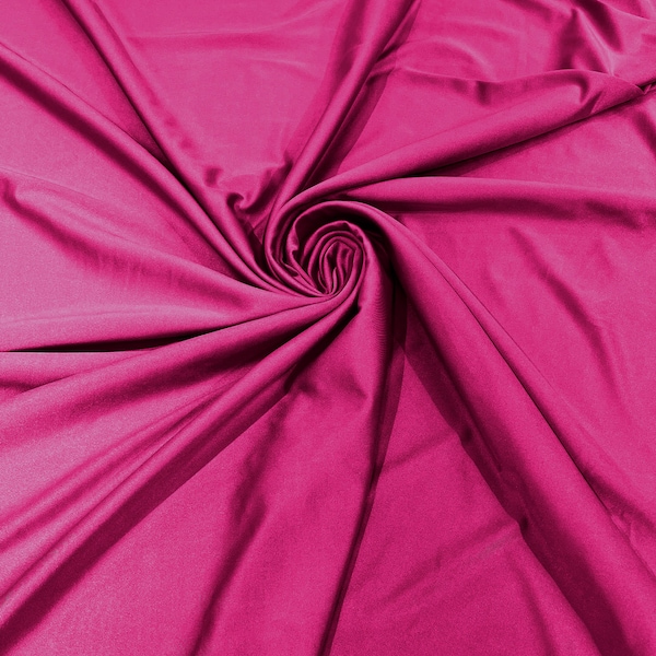 Neon Pink Shiny Milliskin Nylon Spandex Fabric 4 Way Stretch 58" Wide Sold by The Yard