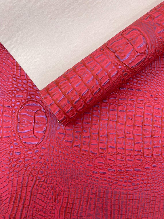 Hot Pink Lilac Metallic Gator Vinyl Fabric 54" Wide / Upholstery Crafting Accessories Applications Faux Leather PVC.