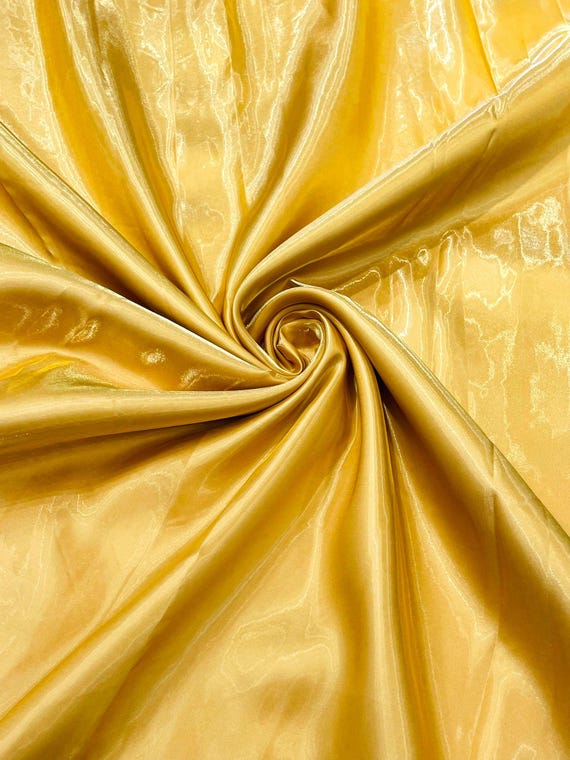 Gold Bridal Liquid Satin Fabric-Glossy Satin-58” Wide-Prom.