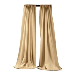 Khaki 2 Panels Backdrop Drape, All Sizes Available in Polyester Poplin, Party Supplies Curtains.