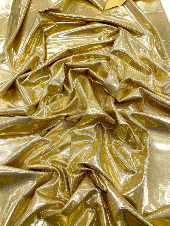 Gold Foggy Foil All Over Foil Metallic Nylon Spandex 4 Way Stretch/58" Wide