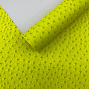 Neon Yellow Classic Ostrich Upholstery Vinyl Fabric / Faux Leather Accessories Crafting Apparel Upholstery Vinyl Fabric 54&quot; Wide.