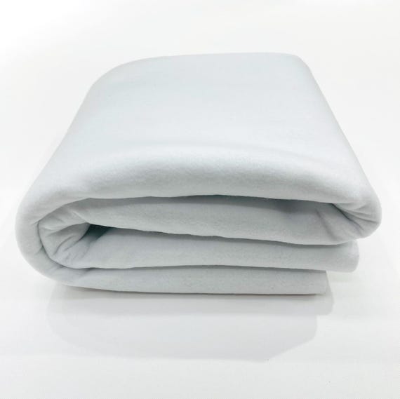 White Acrylic Craft Felt Fabric by The Yard 72" Wide.