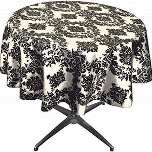 Ivory Taffeta Flocking Damask Table Rounds for Wedding, Bridal Shower/Baby Shower, Dinner, Special Events/Home Decor.