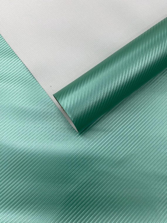 Aqua Carbon Fiber Marine Vinyl Upholstery Fabric/Crafting Apparel Vinyl Fabric 54" Wide