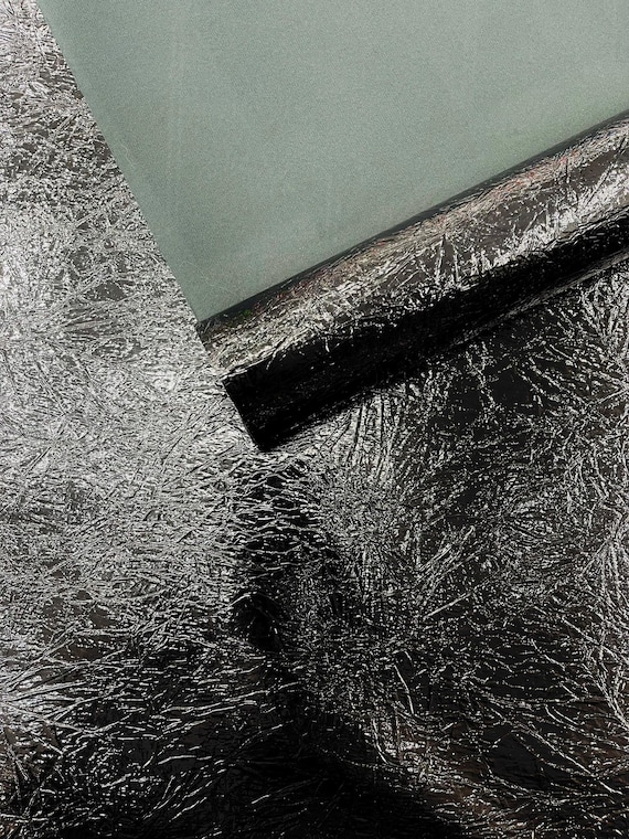 Black Crush Chrome Mirror Shiny Vinyl 54" Wide, Upholstery Crafting Accessories Applications.