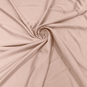Blush Pink Shiny Milliskin Nylon Spandex Fabric 4 Way Stretch 58&quot; Wide Sold by The Yard