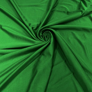 Flag Green Shiny Milliskin Nylon Spandex Fabric 4 Way Stretch 58&quot; Wide Sold by The Yard