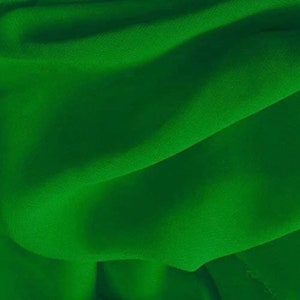 58/60" Wide 100% Polyester Soft Light Weight, Sheer, See Through Chiffon Fabric Sold By The Yard. Kelly Green