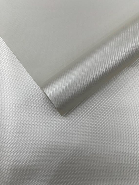 Off White Carbon Fiber Marine Vinyl Upholstery Fabric/Crafting Apparel Vinyl Fabric 54" Wide