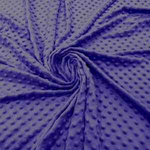 Purple 58&quot; Wide 100% Polyester Minky Dimple Dot Comfy Cuddle Fabric Sold by The Yard.