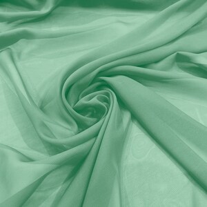 Minze 100% Polyester 58/60 "breites, weiches, leichtes Gewicht, schiere, durchsichtige Chiffonstoffe