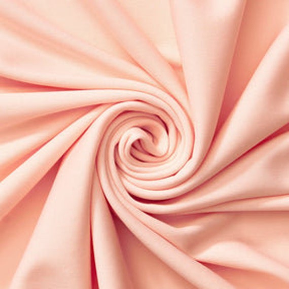 Blush Polyester Knit Interlock Mechanical Stretch Fabric 58"/60"/Draping Tent Fabric. Sold By The Yard