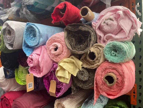 Camel 58" Wide Minky Swirl Rose Blossom Ball Rosebud Plush Fur Fabric Polyester-Sold by Yard.