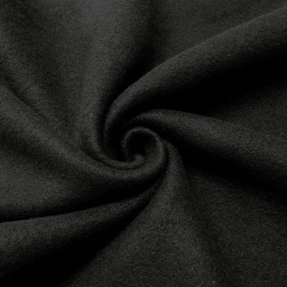 Black Solid Anti Pill Polar Fleece Fabric