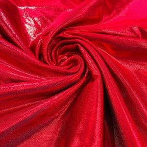 Red Foggy Foil All Over Foil Metallic Nylon Spandex 4 Way Stretch/58 Inches Wide/Coastplay/