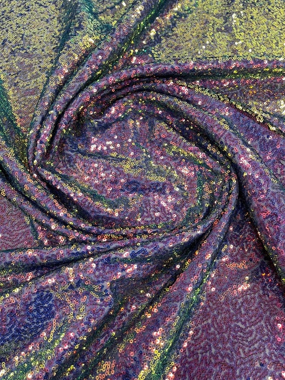 Purple Iridescent Mini Glitz Sequin Fabric