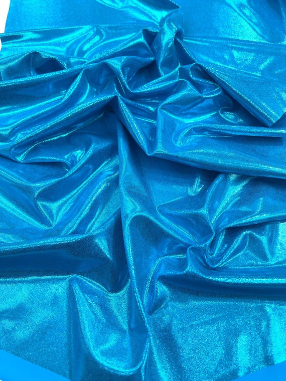 Turquoise Foggy Foil All Over Foil Metallic Nylon Spandex 4 Way Stretch/58" Wide
