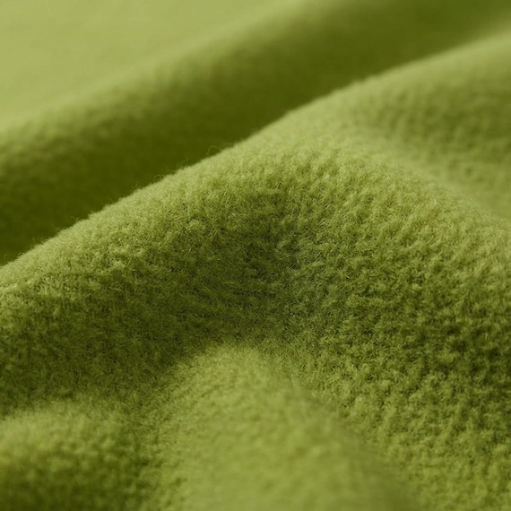 Olive Green Solid Polar Fleece Fabric Anti-Pill 58" Wide | Soft Polyester Blanket, Jacket