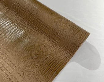 Crocodile Gator Faux Leather Fabric - 54 Inches Wide - Sold By The Yard
