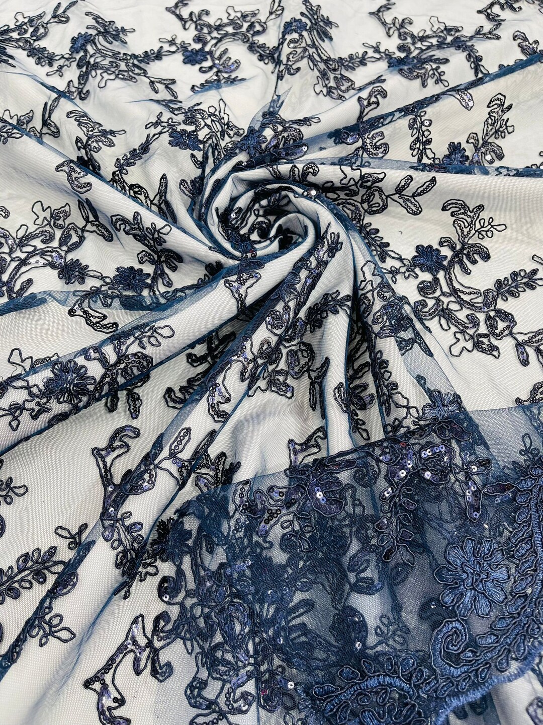 Navy Marble 'bloom' Set - Blue Rope main image 1