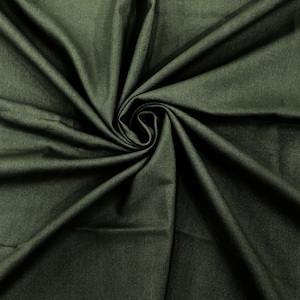 Dark Olive Medium Weight Natural Linen Fabric/50 &quot; Wide/Clothing