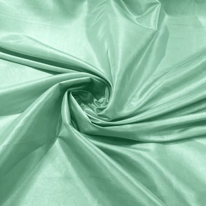 Mint Green Solid Taffeta Fabric/Taffeta Fabric by The Yard/Apparel, Costume, Dress, Cosplay, Wedding.