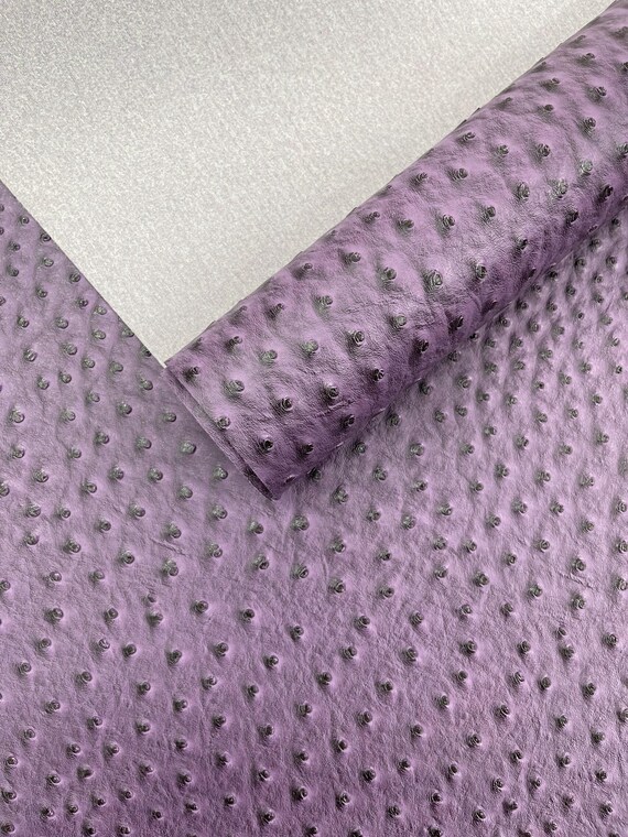 Passion Purple Classic Ostrich Upholstery Vinyl Fabric / Faux Leather Accessories Crafting Apparel Upholstery Vinyl Fabric 54" Wide.