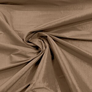 Khaki Taffeta Stretch Fabric 2-Way Stretch 58&quot; Wide, Fashion Dress Clothing Draping Prom Gown Bridal Dress Fabric