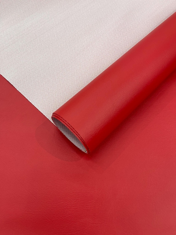 Red Marine Vinyl Fabric Sold by The Yard/Vinyl Fabric Faux Leather Pleather Upholstery 54" Wide