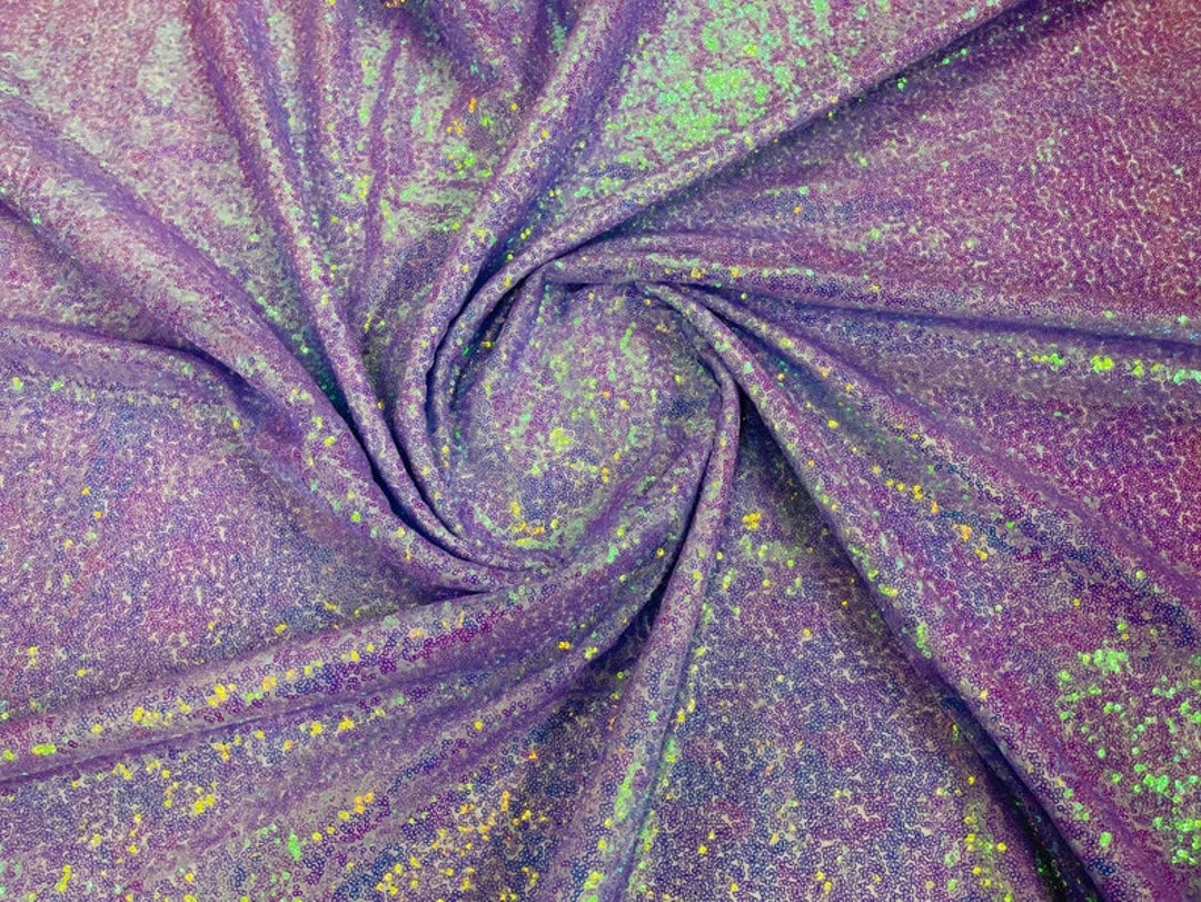 Aqua Iridescent Sequins-Dragon Scales Embroider on a Mesh-Sold by the Yard. main image 1