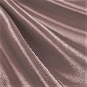 Heavy Shiny Bridal Satin Fabric for Wedding Dress, 60&quot; inches wide sold by The Yard. Mauve