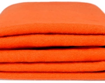 Orange farbener Filzstoff 188 cm breit