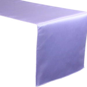 Lavender Bridal Satin Table Runner, Wedding Banquet Decoration,  ( Choose Size Below )