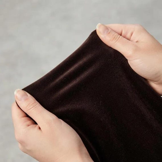 Brown Stretch Velvet Fabric, 58" Wide, Apparel Sewing, Sold By The Yard