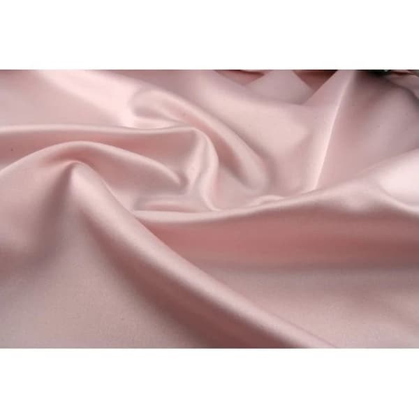 Matte Satin (Peau de Soie) Duchess Fabric Bridesmaid Dress 58"-60" Wide Sold By The Yard. Light Pink