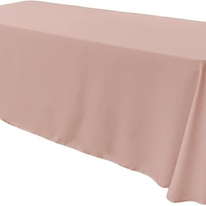 Peach Rectangular Polyester Poplin Tablecloth Floor Length / Party supply