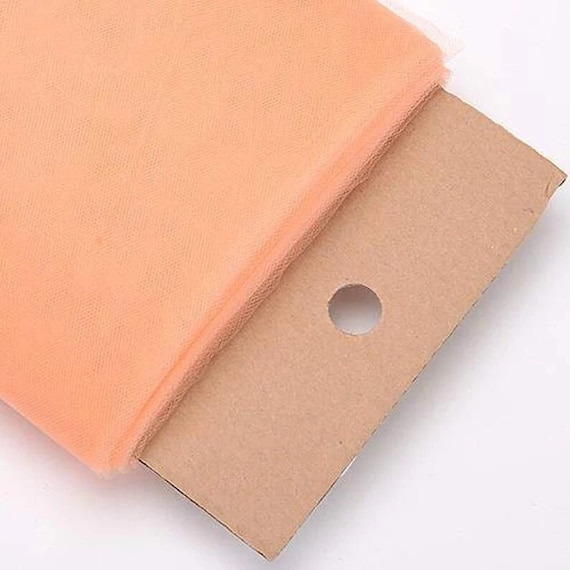54" Wide by 40 Yards Long (120 Feet) Polyester Tulle Fabric Bolt, for Wedding and Decoration. Peach