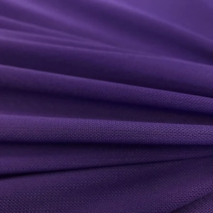 Purple 58/60&quot; Wide Solid Stretch Power Mesh Fabric Nylon Spandex Sold By The Yard.