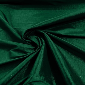Hunter Green Taffeta Stretch Fabric 2-Way Stretch 58&quot; Wide, Fashion Dress Clothing Draping Prom Gown Bridal Dress Fabric
