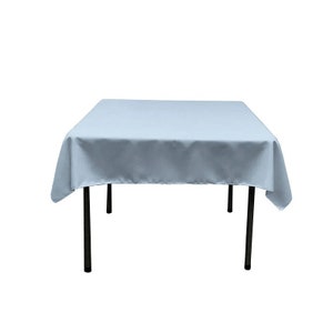 Square Polyester Poplin Table Overlay - Light Blue - Diamond. Choose Size Below
