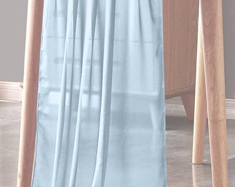Baby Blue Chiffon Sheer Table Runner for Wedding, Decorations for Birthday Parties, Banquets, Engagements