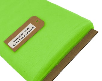 Neon Green Tutu Fabric Bolt Bridal Party Wedding Decoration, Wholesale Tulle, Party, Tulle Net