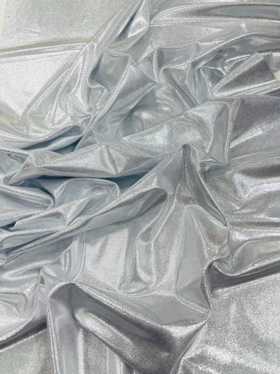 Silver Foggy Foil All Over Foil Metallic Nylon Spandex 4 Way Stretch/58" Wide